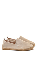 Men's Beige Suede Leather Espadrille | Derimod