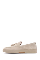 Derimod Fly Erkek Bej Süet Deri Casual Loafer | Derimod