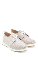 Women's Leather Glitter Detailed Shoes | Derimod