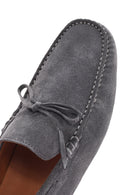 Men's Gray Suede Leather Loafer | Derimod