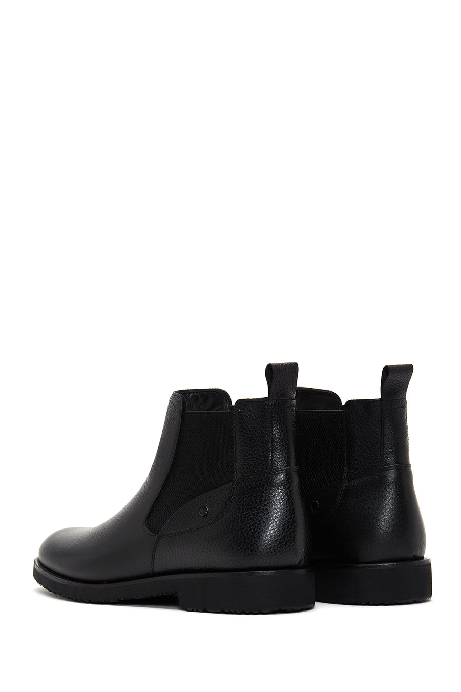 Men's Black Leather Chelsea Boots