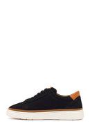 Male Black Lace-Up Nubuck Leather Sneaker | Derimod