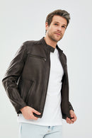 Alanzo Men's Mink Leather Jacket | Derimod