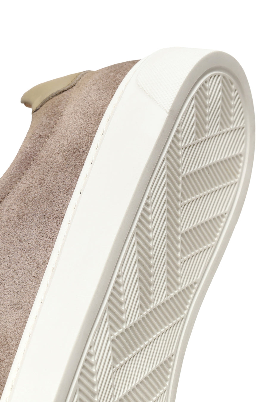 Erkek Bej Bağcıklı Süet Deri Sneaker