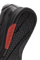 Erkek Siyah Bağcıklı Deri Sneaker | Derimod