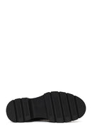 Kadın Siyah Kalın Tabanlı Deri Maskülen Loafer | Derimod
