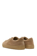 Erkek Bej Deri Süet Sneaker | Derimod