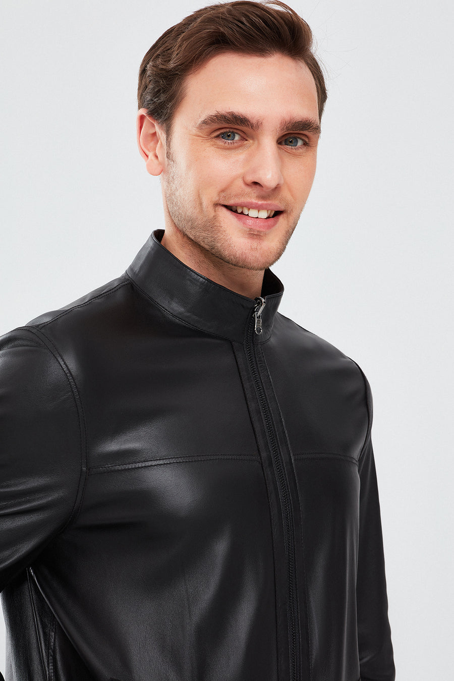 Clint Men's Brown Suede Double-Sided Leather Jacket