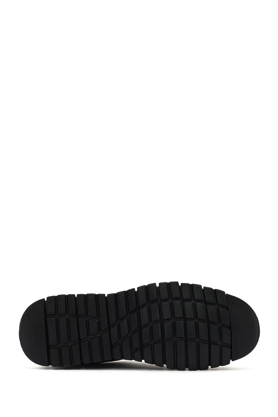 Erkek Siyah Bağcıklı Deri Casual Sneaker