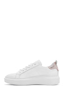 Kadın Beyaz Bağcıklı Deri Sneaker | Derimod
