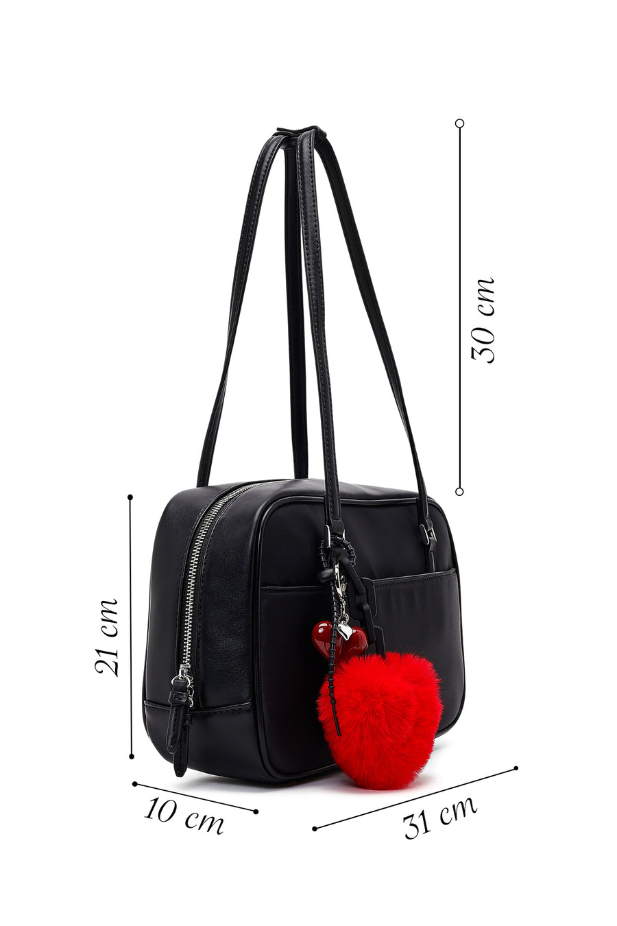 Women's Black Accessory Shoulder Bag