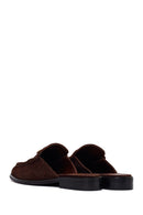 Woman Brown Suede Slipper | Derimod
