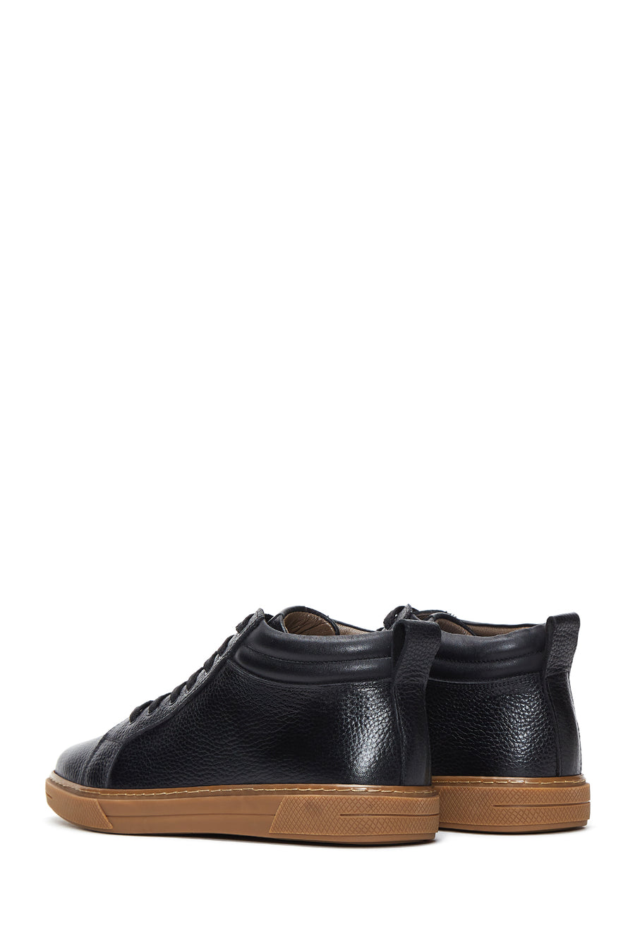 Erkek Siyah Deri Bilekli Sneaker Bot