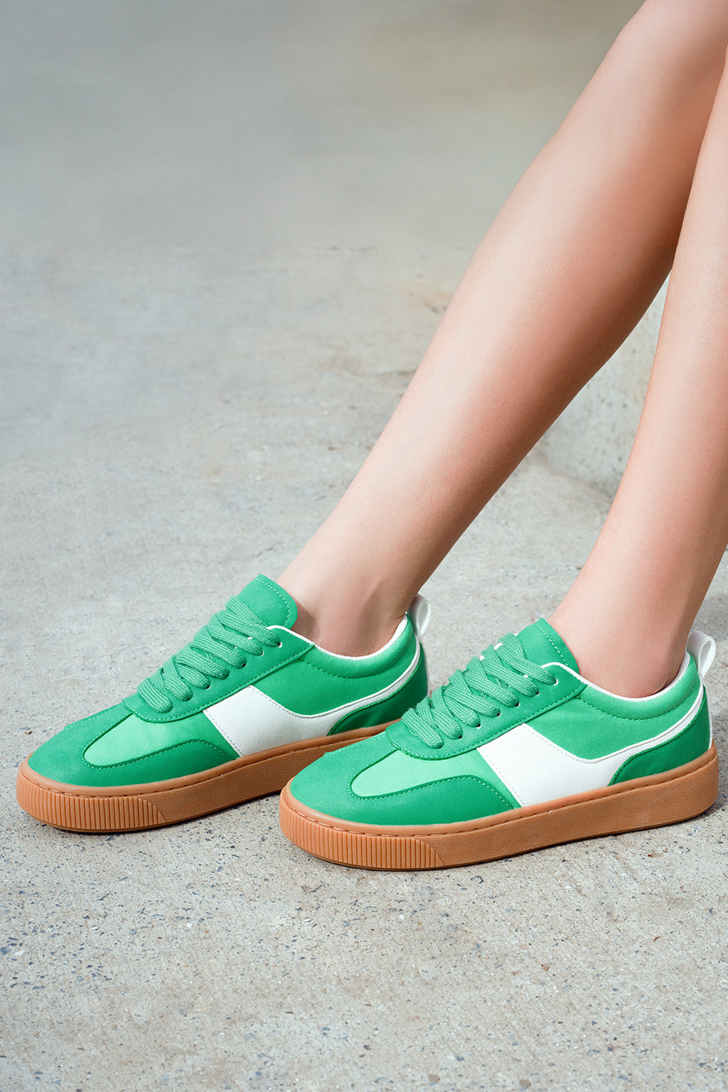 ACBC x Derimod Kadın Yeşil Bağcıklı Süet Sneaker