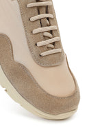 Kadın Bej Bağcıklı Deri Sneaker | Derimod