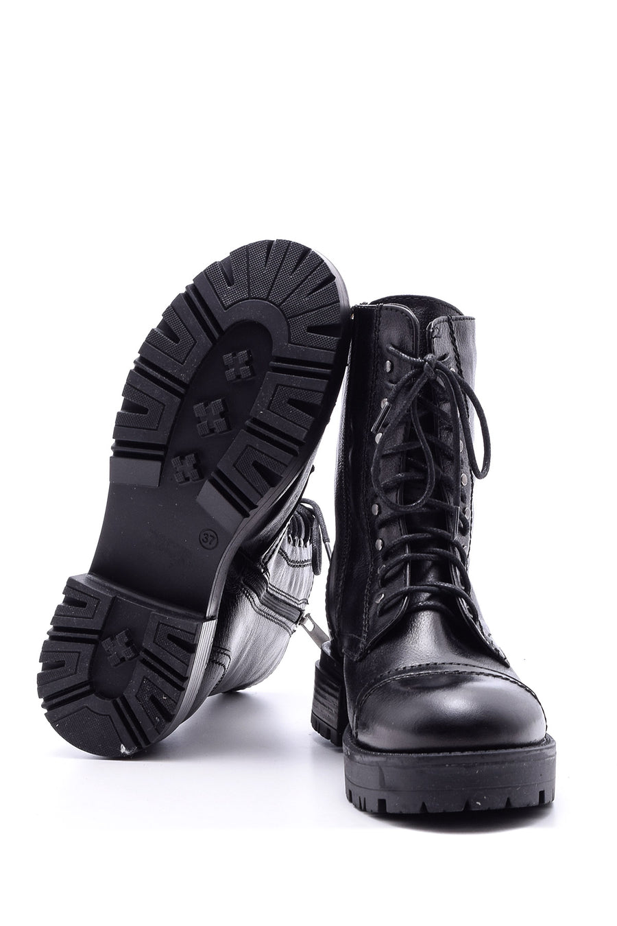 Women's Lace-up Leather Boots