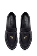 Kadın Siyah Deri Maskülen Loafer | Derimod