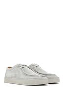 Men's Gray Lace-up Suede Leather Casual Shoes | Derimod