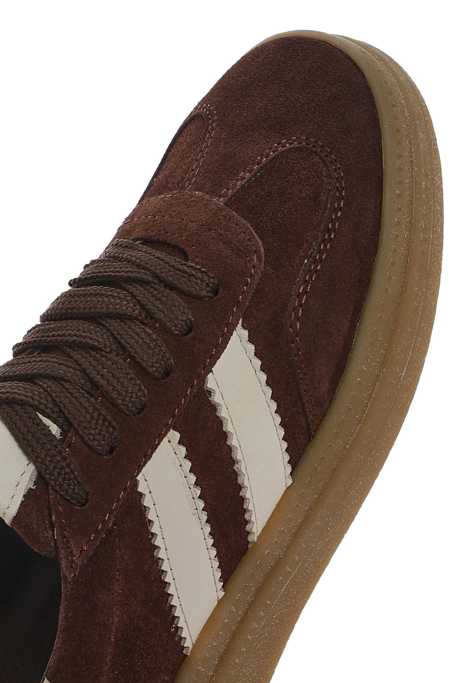 Kadın Kahverengi Bağcıklı Süet Deri Sneaker