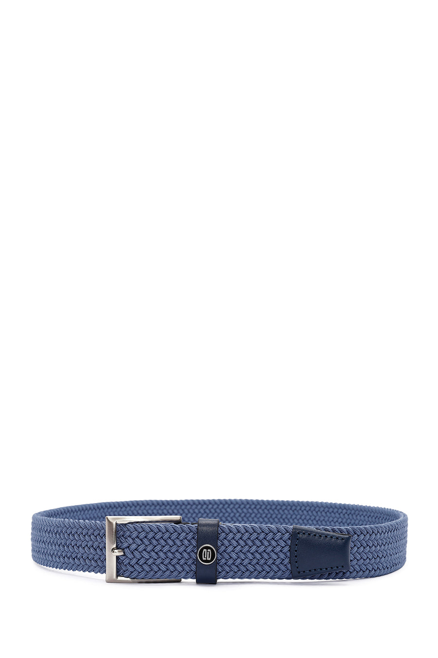 Men's Blue Braided Leather Belt