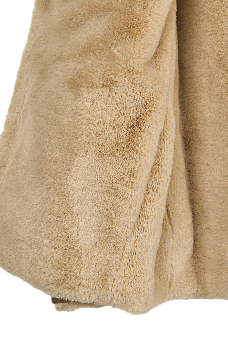Tahoe Kadın Vizon Çift Taraflı Kapüşonlu Oversize Teddy Mont