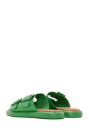 Women's Green Double Buckle Slippers | Derimod