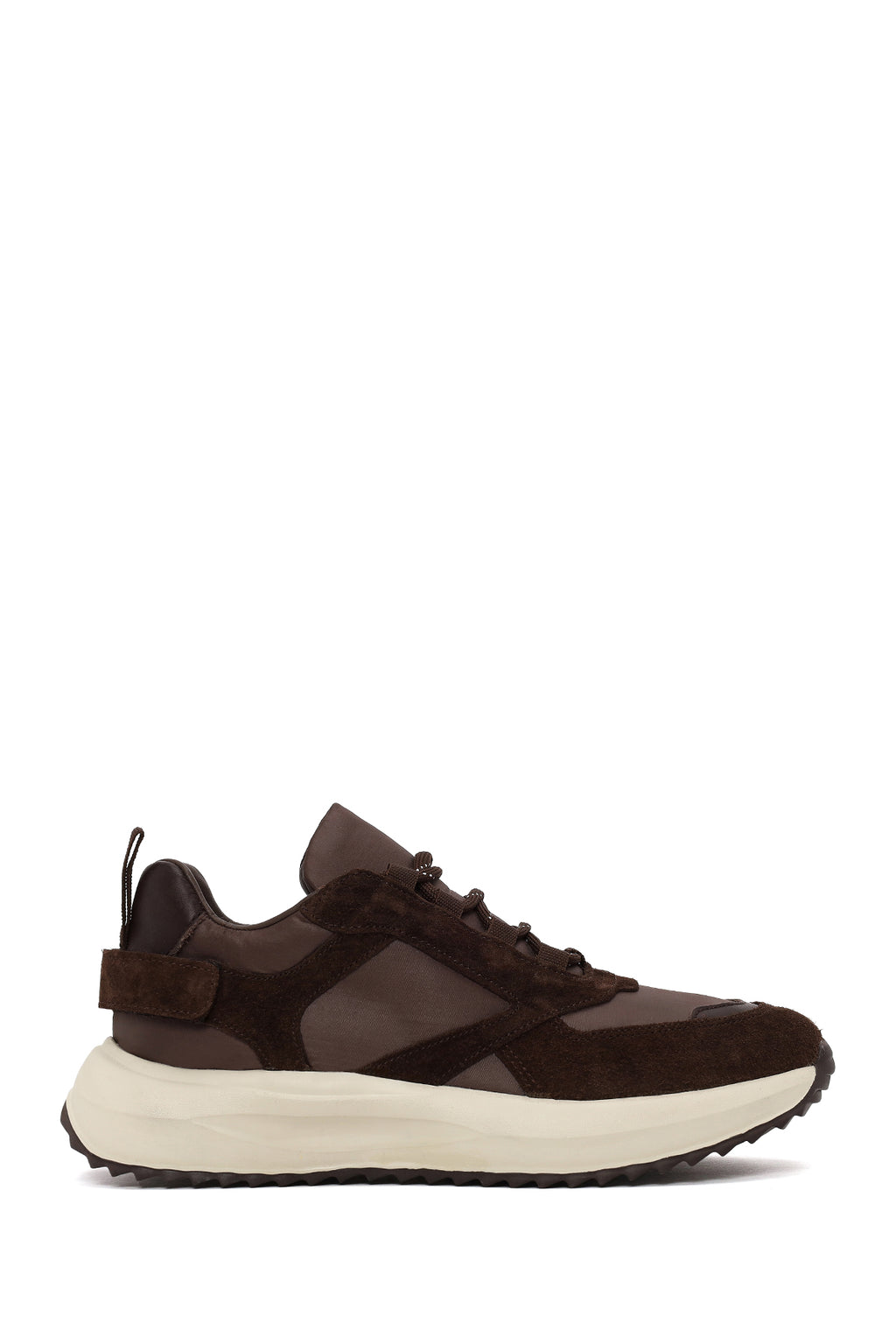 Kadın Kahverengi Bağcıklı Kalın Tabanlı Deri Sneaker