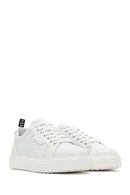 Erkek Beyaz Bağcıklı Deri Sneaker | Derimod