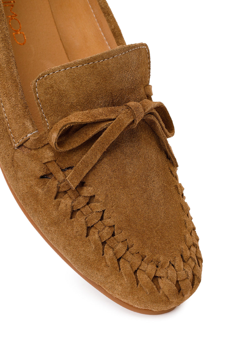 Woman Tan Suede Loafer