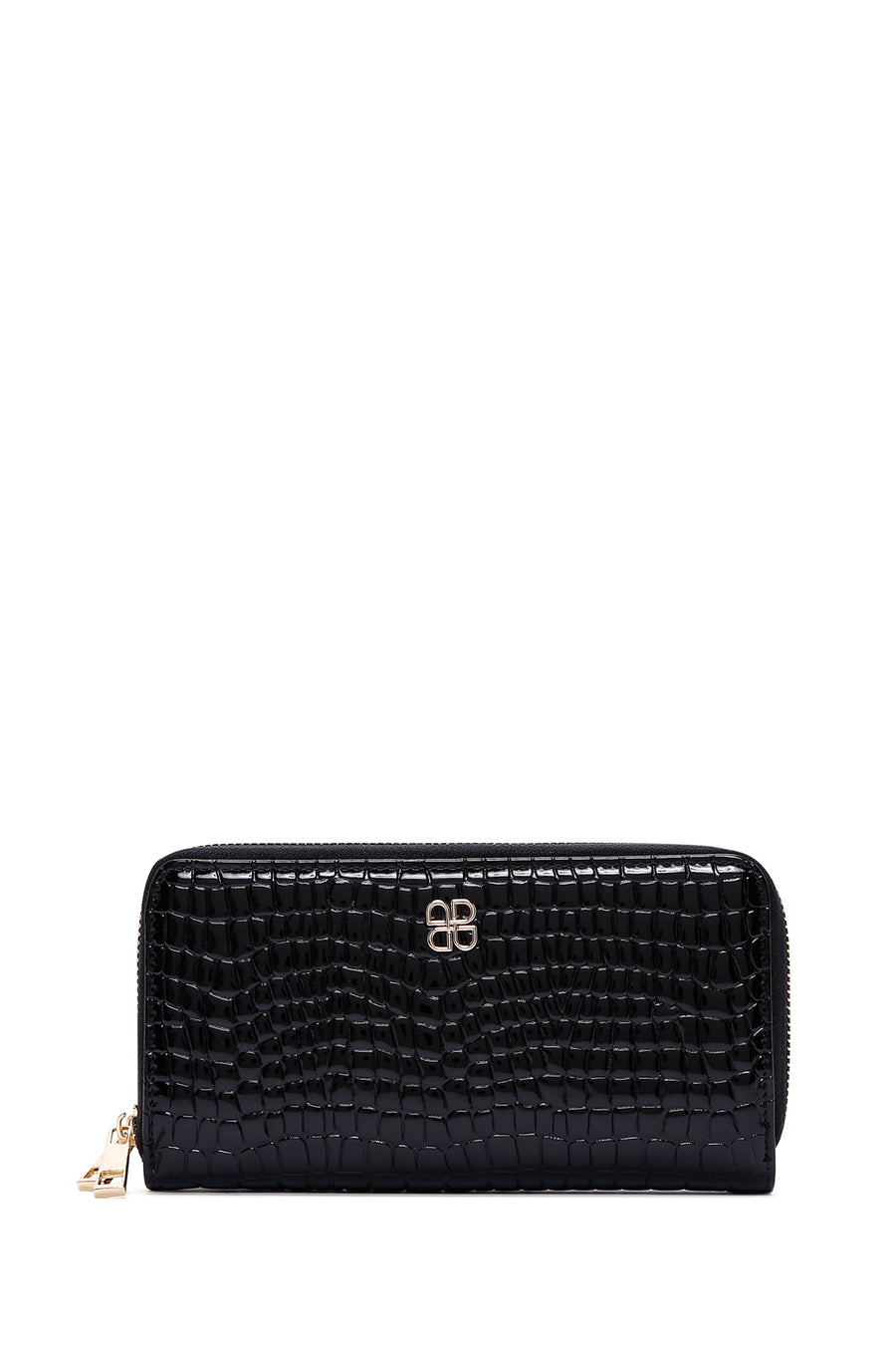 Women's Black Crocodile Wallet