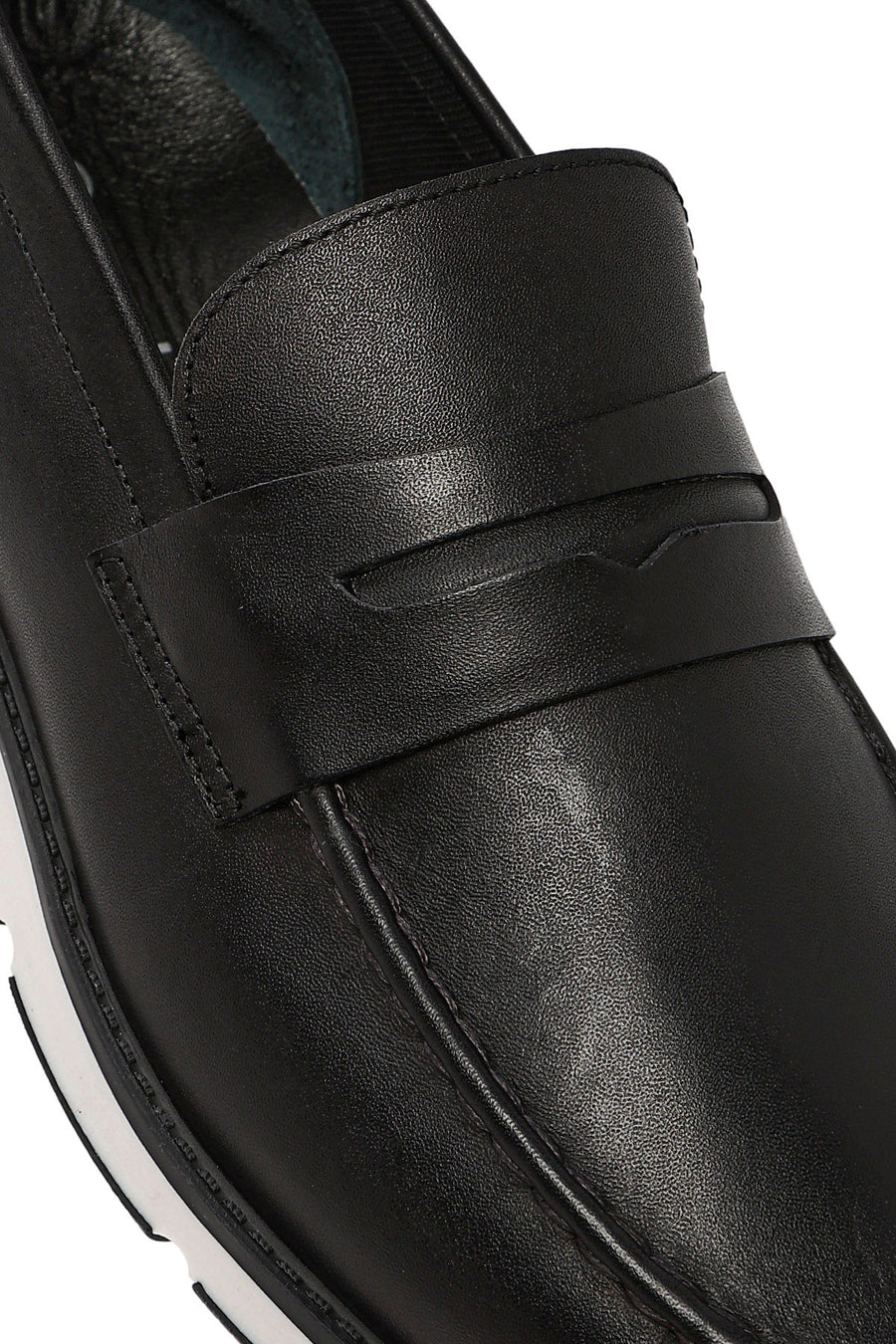 Erkek Siyah Deri Casual Loafer