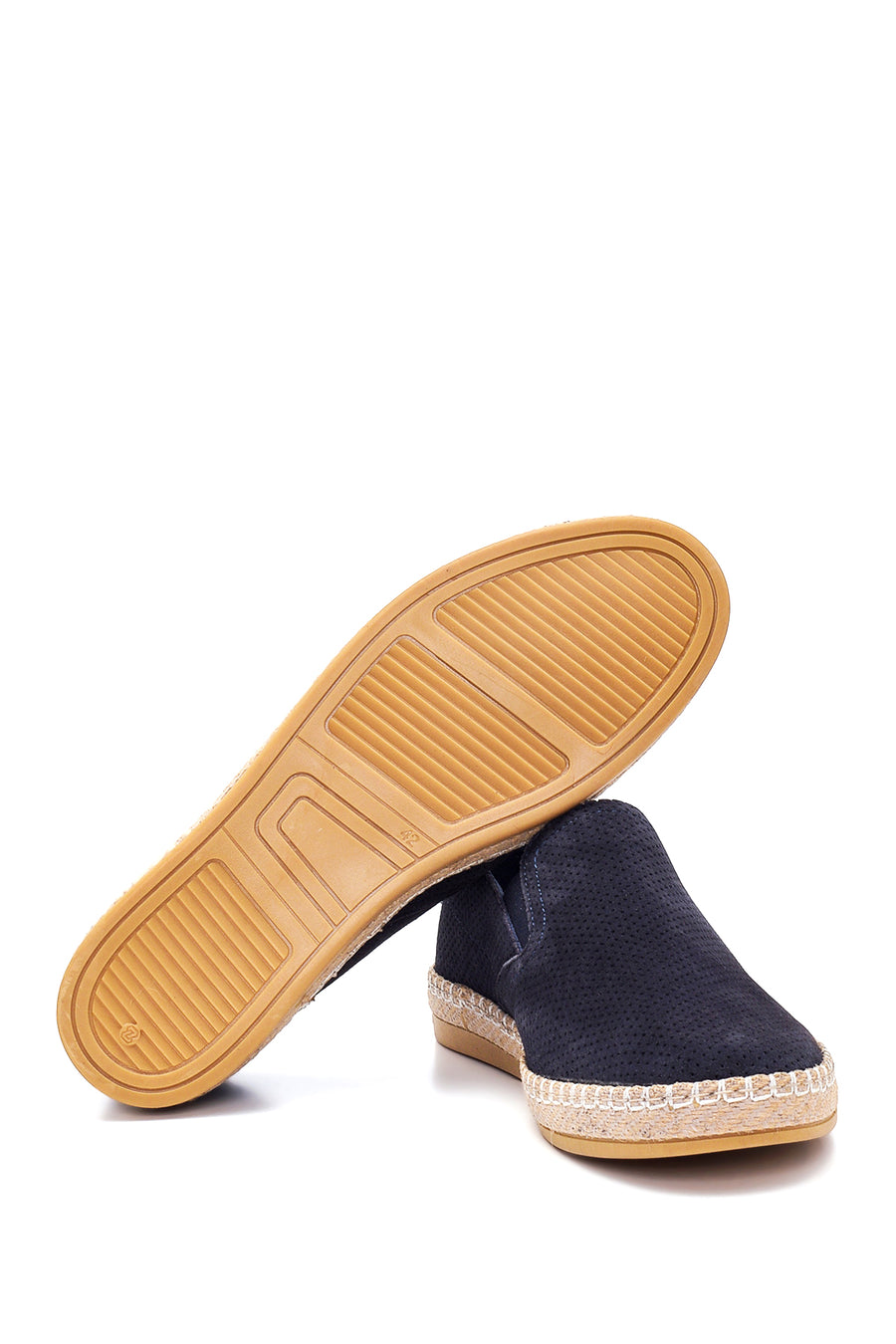 Erkek Lacivert Süet Deri Loafer