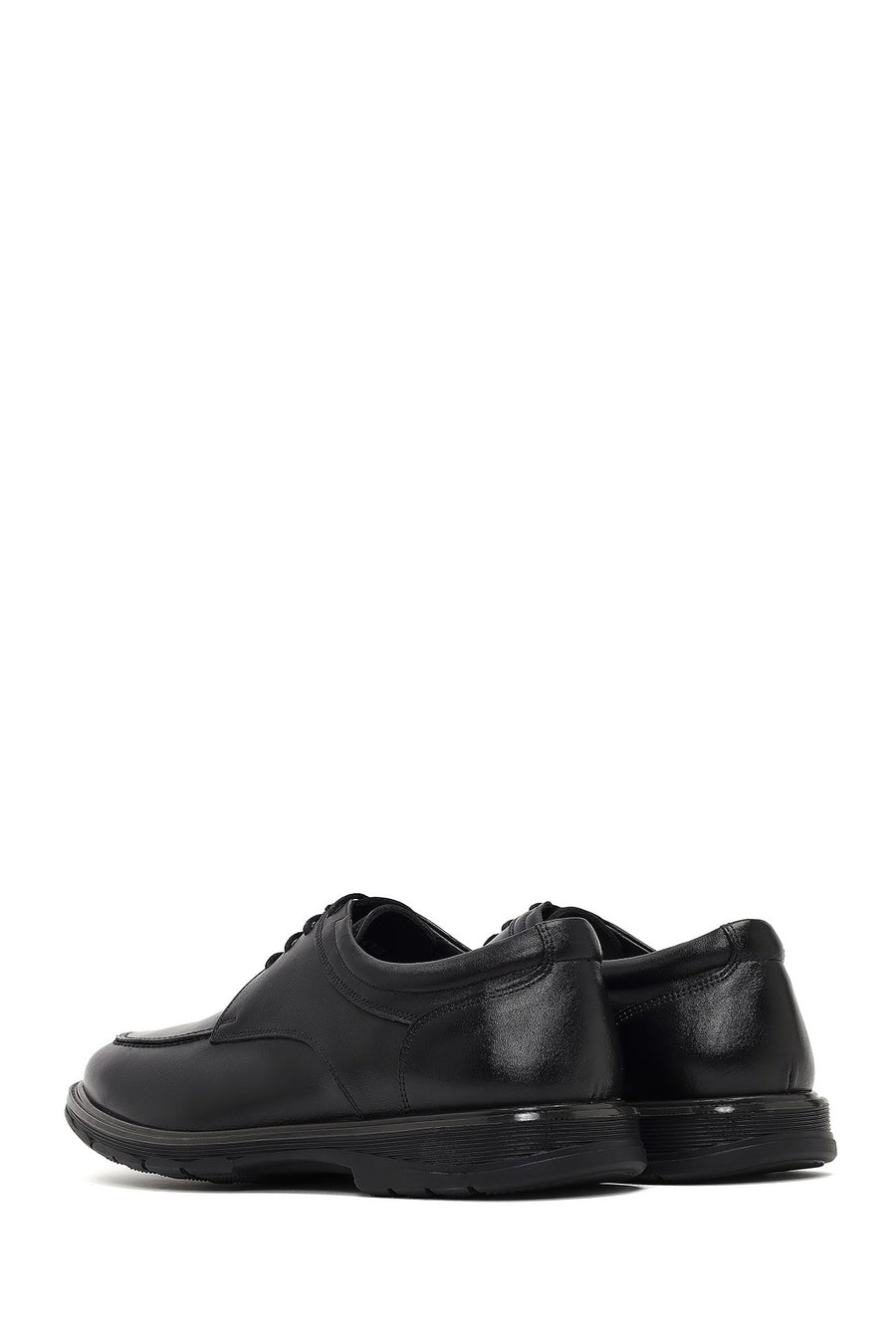 Men's Black Lace-up Leather Casual Shoes