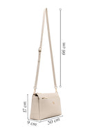 Woman Cream Printed Long-Strap Crossbody Bag | Derimod