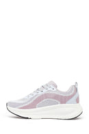 Derimod Zero Woman Purple Lace-Up Thick-Soled Fabric Sneakers | Derimod