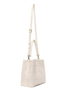 Woman Cream Long-Strap Knitted Shoulder Bag | Derimod
