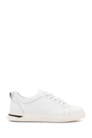 Erkek Beyaz Bağcıklı Deri Sneaker | Derimod