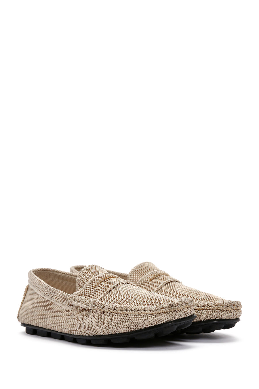 Men's Beige Fabric Loafer