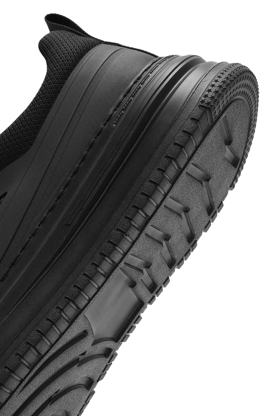 Erkek Siyah Bağcıklı Kalın Tabanlı Sneaker