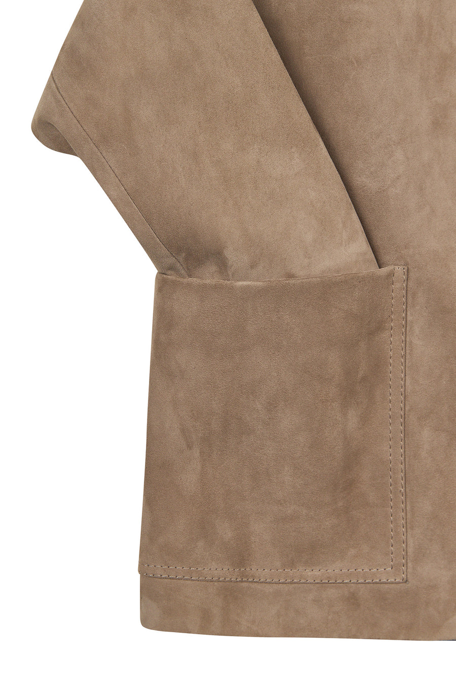 Luna Woman Beige Blazer Suede Jacket