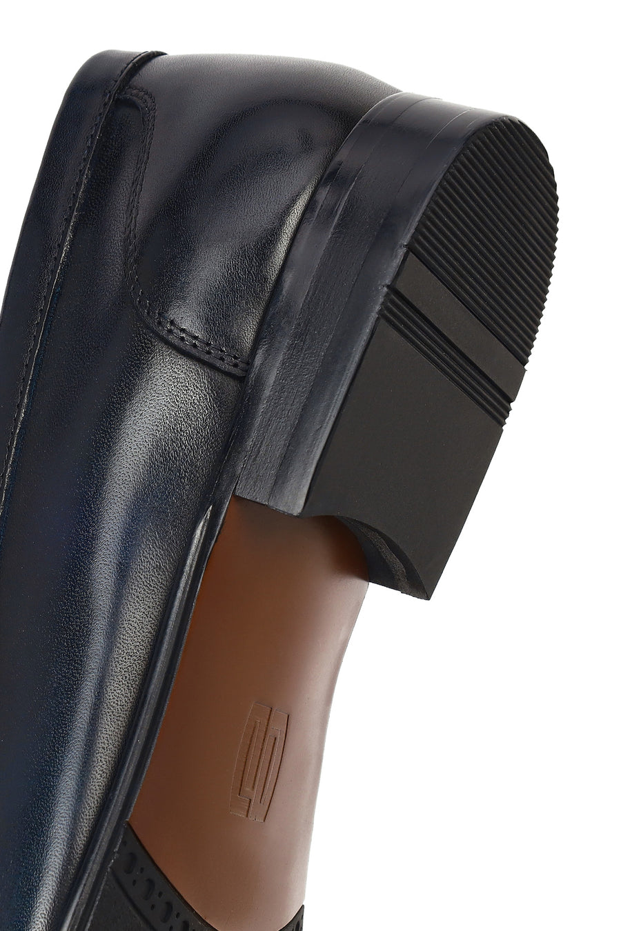 Derimod Black Erkek Lacivert Deri Klasik Loafer