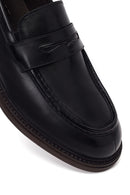 Derimod Black Erkek Siyah Deri Casual Loafer | Derimod