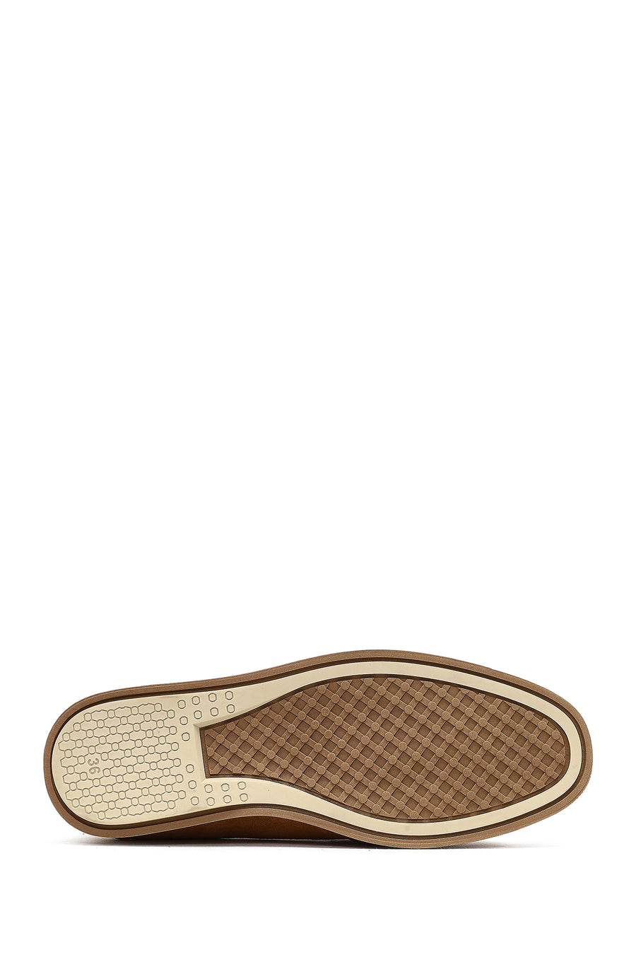Kadın Taba Tokalı Süet Deri Comfort Loafer