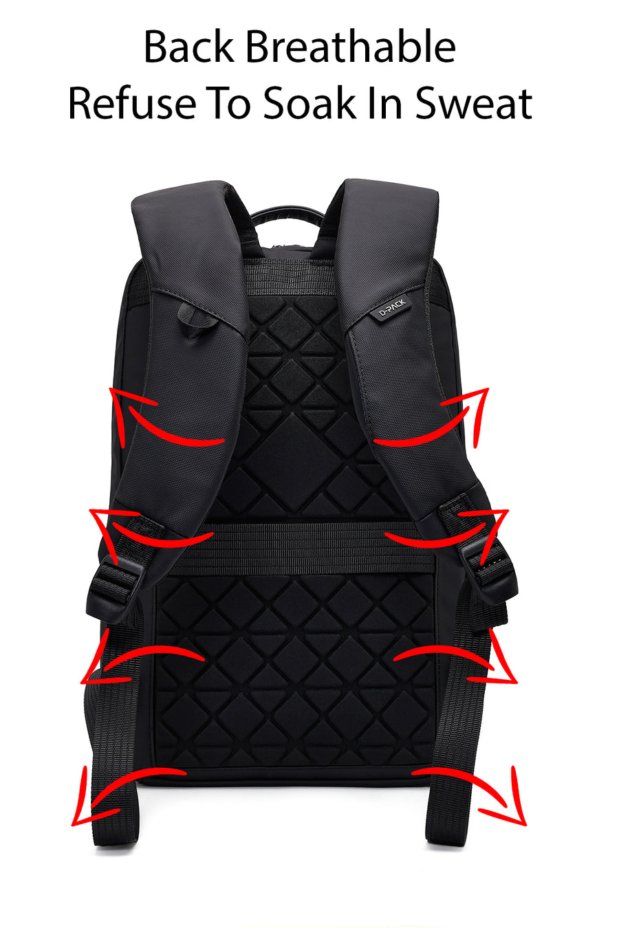 D-Pack Unisex Siyah Teknolojik Kumaş Sırt Çantası
