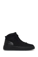 Male Black Lace-Up Thick-Soled Nubuck Leather Sports Boots | Derimod