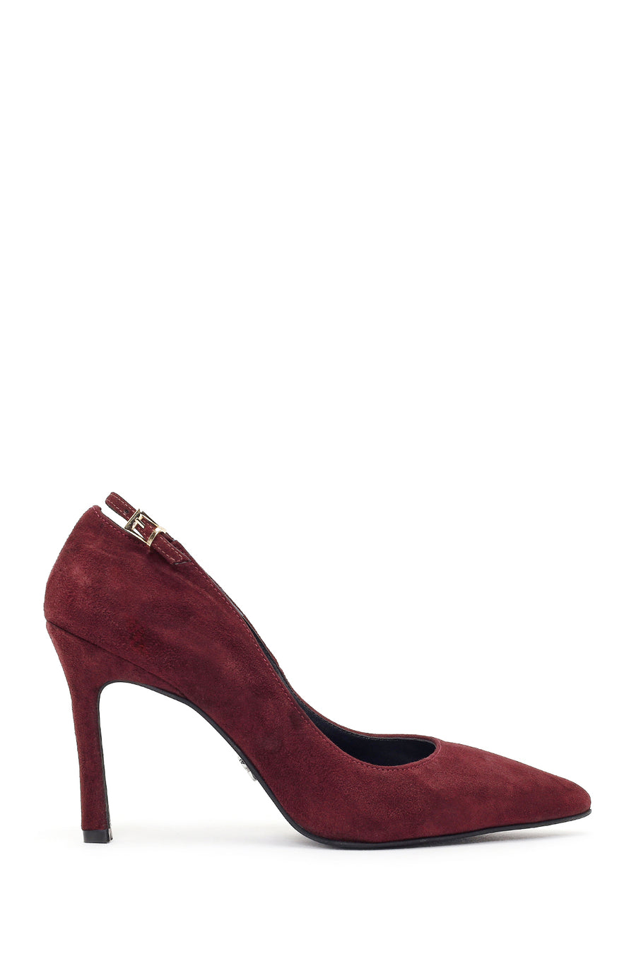 Kadın Bordo İnce Topuklu Süet Deri Stiletto AF210002DS | Derimod