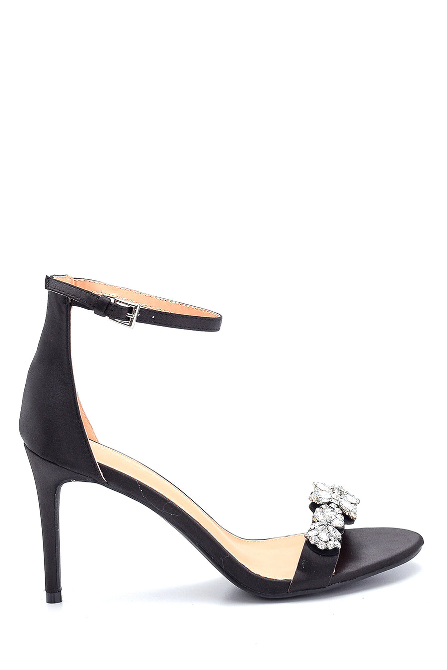 Women's Heeled Stone Detailed Sandals 21SFE49106F | Derimod