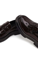 Erkek Bordo Kalın Tabanlı Deri Loafer | Derimod