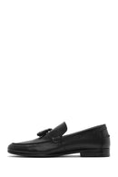 Erkek Siyah Püsküllü Deri Casual Loafer | Derimod