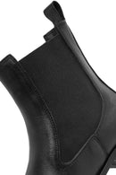 Women's Black Leather Chelsea Boots | Derimod